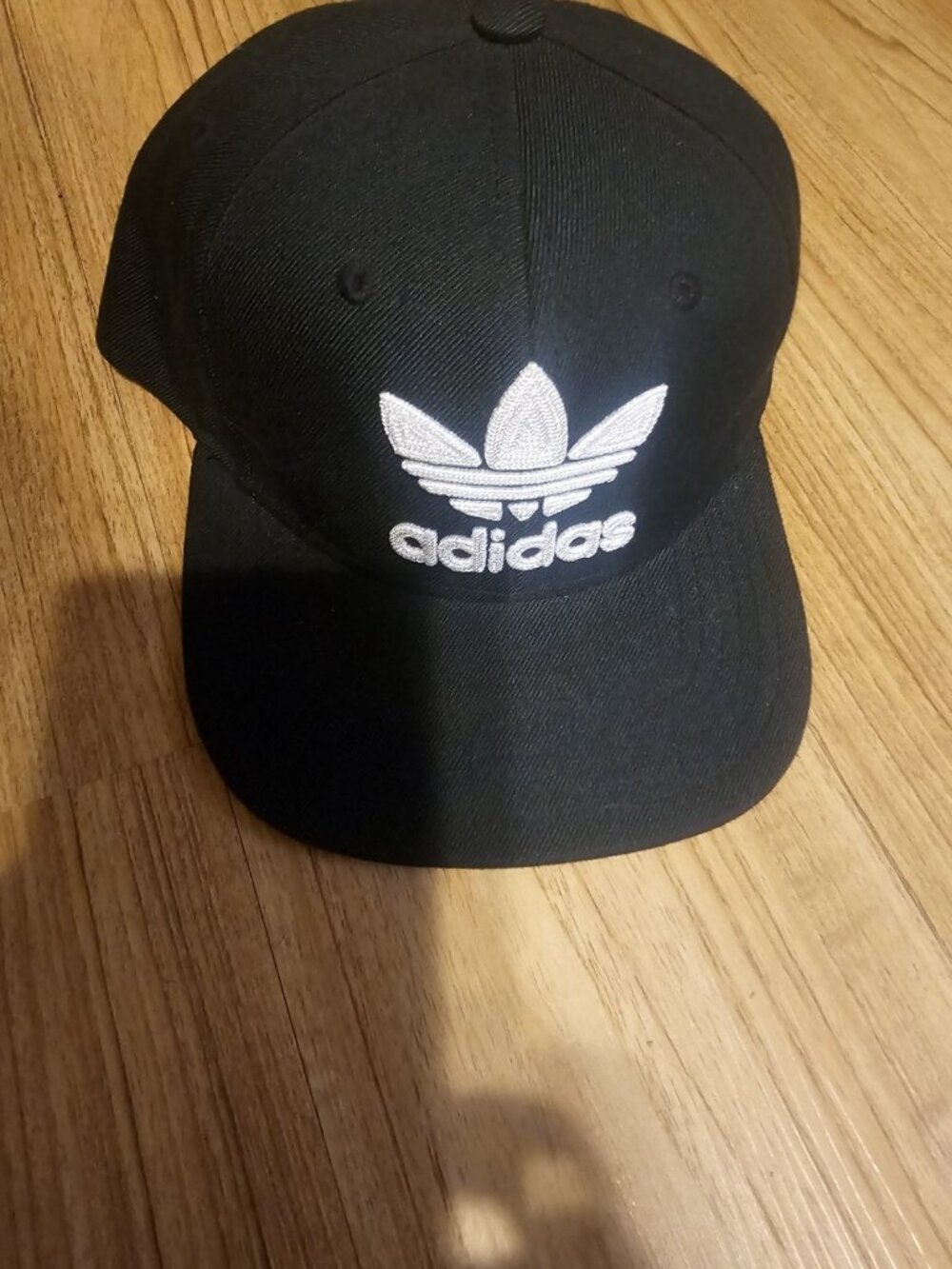Adidas Logo Hat Cap Black and White Logo Snapback One Size